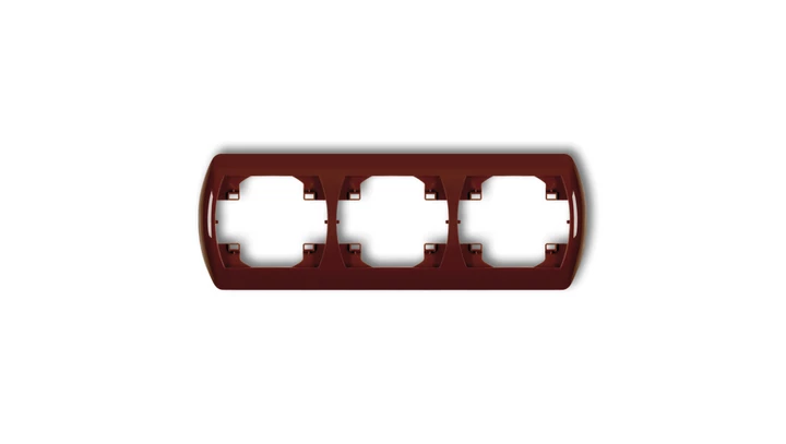 TREND Ramka pozioma potrójna brązowy 4RH-3