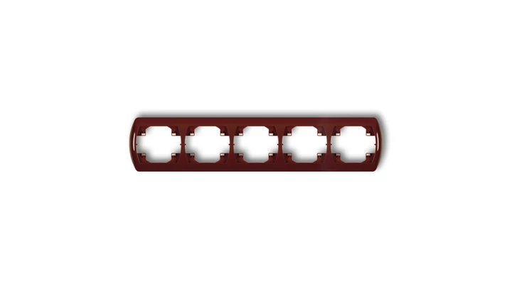 TREND Ramka pozioma pięciokrotna brązowy 4RH-5