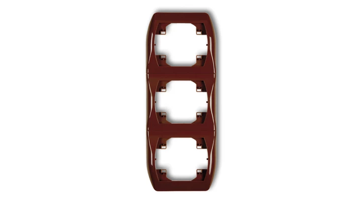 TREND Ramka pionowa potrójna brązowy 4RV-3