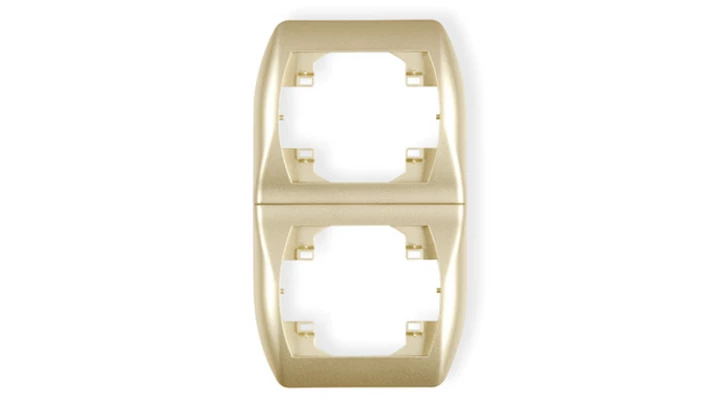 TREND Ramka pionowa podwójna złoty 6RV-2