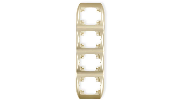 TREND Ramka pionowa poczwórna złoty 6RV-4