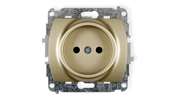 TREND Gniazdo pojedyncze b/u złoty 6GP-1p