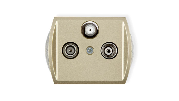 TREND Gniazdo antenowe RTV-SAT końcowe 1,5dB złoty 6GS