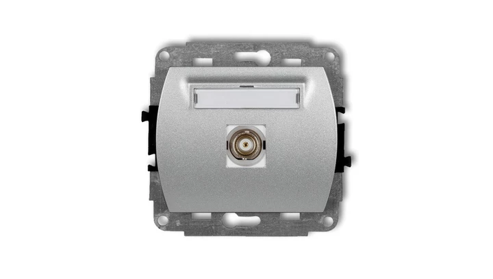 TREND Gniazdo pojedyncze BNC srebrny metalik 7GBNC-1