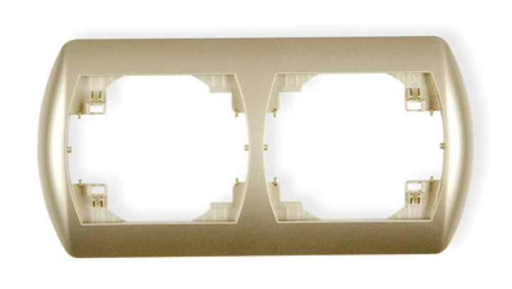 TREND Ramka pozioma podwójna złoty 6RH-2