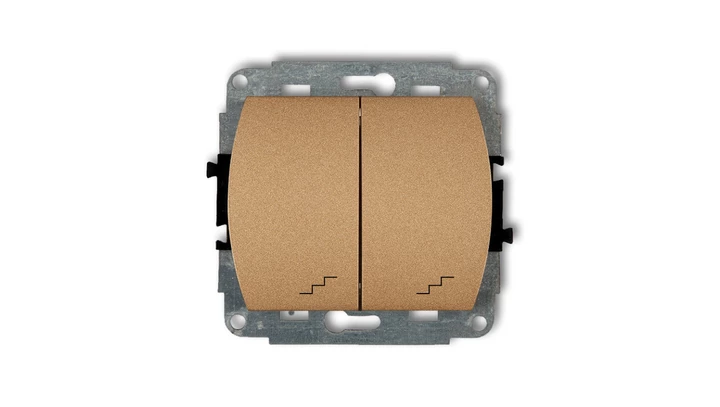 TREND Łącznik podwójny schodowy złoty metalik 8WP-33