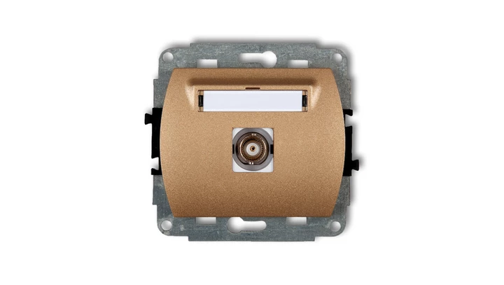 TREND Gniazdo pojedyncze BNC złoty metalik 8GBNC-1