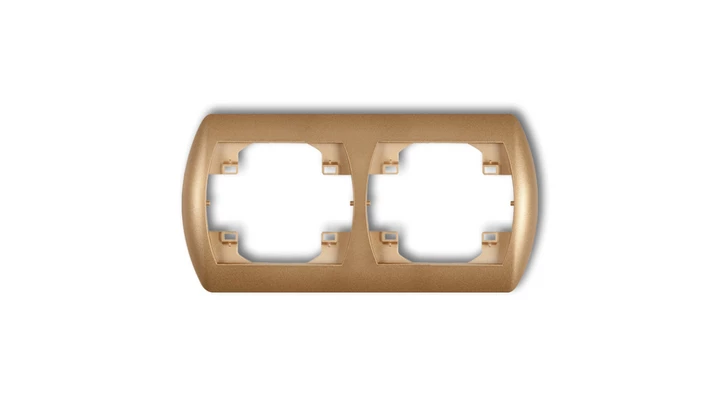 TREND Ramka pozioma podwójna złoty metalik 8RH-2