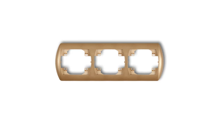 TREND Ramka pozioma potrójna złoty metalik 8RH-3