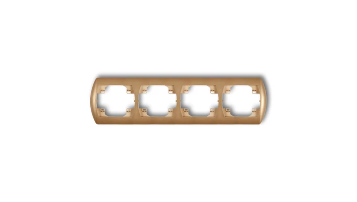 TREND Ramka pozioma poczwórna złoty metalik 8RH-4