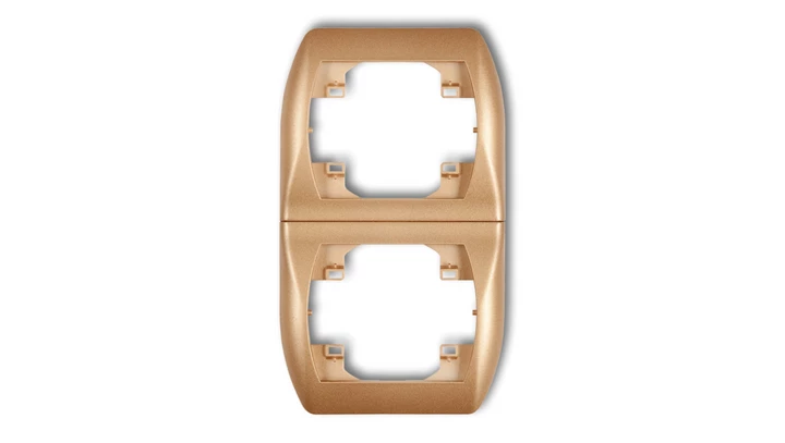 TREND Ramka pionowa podwójna złoty metalik 8RV-2