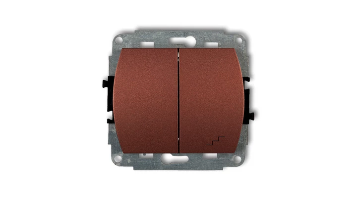 TREND Łącznik jednobiegunowy ze schodowym brĄzowy metalik 9WP-10