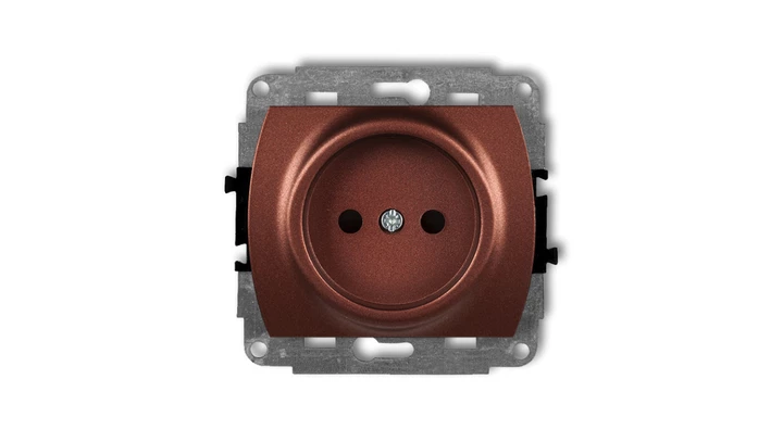 TREND Gniazdo pojedyncze b/u brĄzowy metalik 9GP-1p