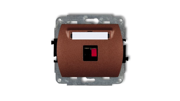 TREND Gniazdo głośnikowe pojedyncze brĄzowy metalik 9GG-1