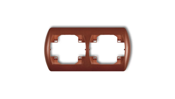 TREND Ramka pozioma podwójna brĄzowy metalik 9RH-2