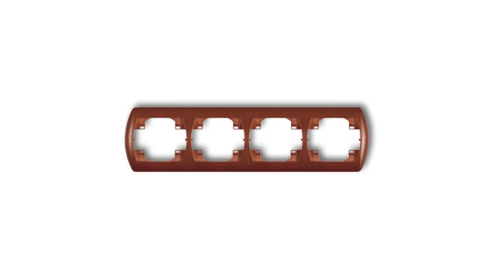 TREND Ramka pozioma poczwórna brĄzowy metalik 9RH-4