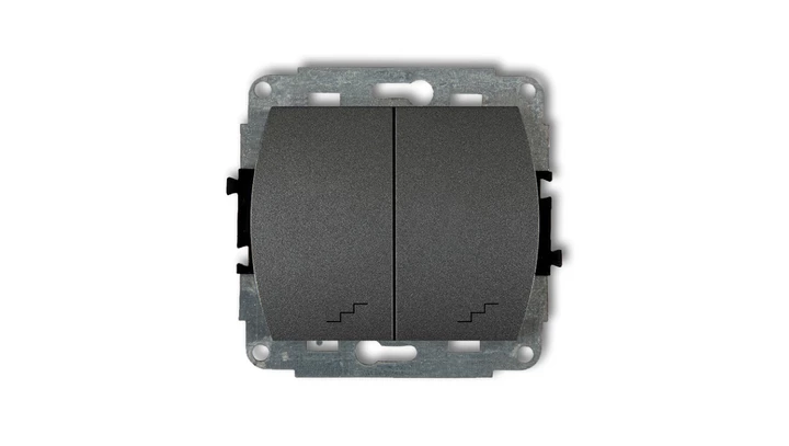 TREND Łącznik podwójny schodowy grafitowy 11WP-33