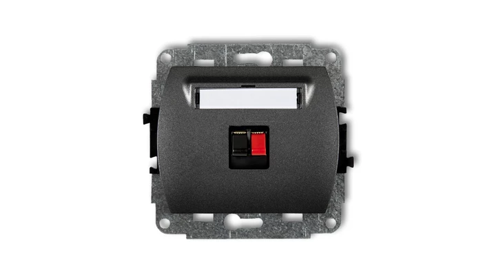 TREND Gniazdo głośnikowe pojedyncze grafitowy 11GG-1