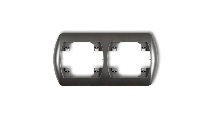 TREND Ramka pozioma podwójna grafitowy 11RH-2