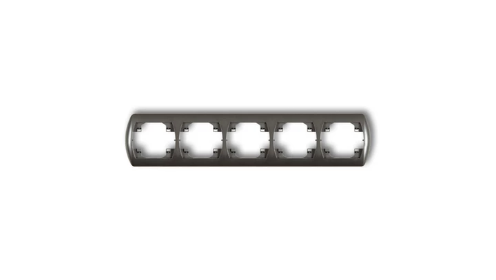 TREND Ramka pozioma pięciokrotna grafitowy 11RH-5