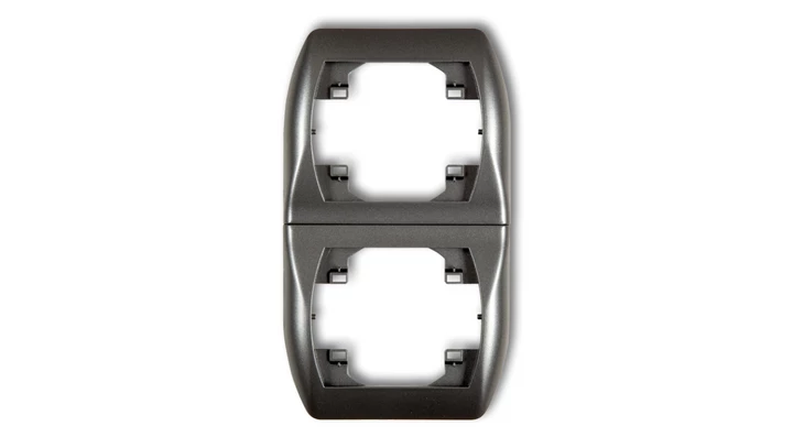 TREND Ramka pionowa podwójna grafitowy 11RV-2