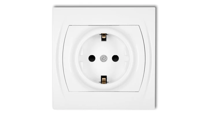 LOGO Gniazdo pojedyncze z/u SCHUKO biały LGP-1sp