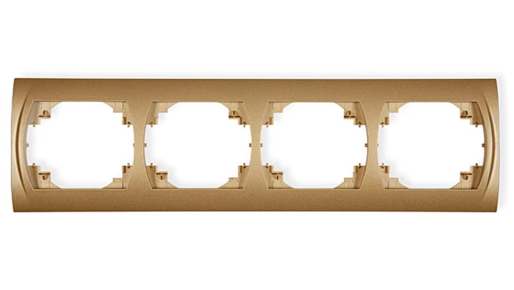 LOGO Ramka pozioma poczwórna złoty metalik 8LRH-4