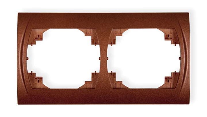 LOGO Ramka pozioma podwójna brĄzowy metalik 9LRH-2