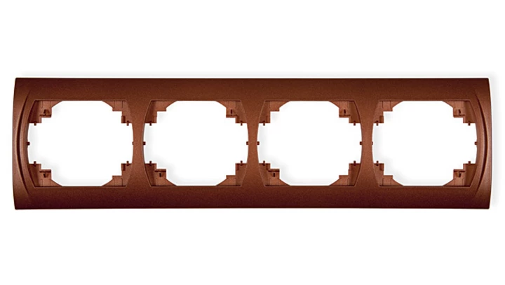 LOGO Ramka pozioma poczwórna brĄzowy metalik 9LRH-4