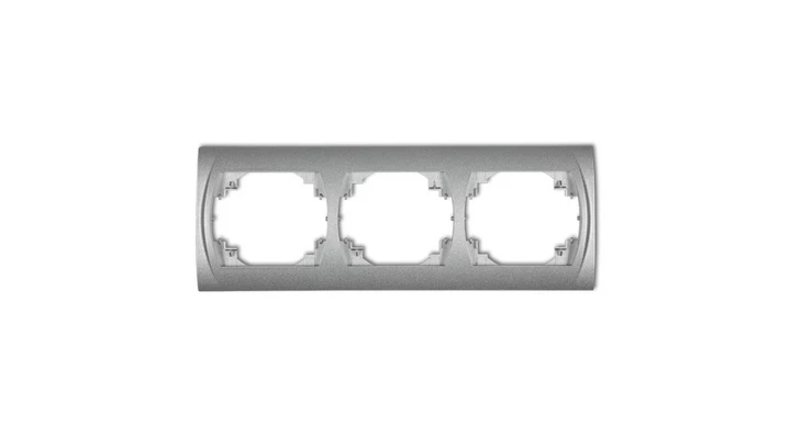 LOGO Ramka pozioma potrójna srebrny metalik 7LRH-3