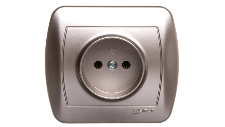 Simon Akord Gniazdo pojedyncze b/u 16A IP20 satyna metalizowana AG1e/29