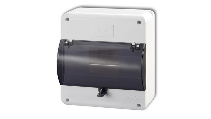 Rozdzielnica niskonapięciowa 8 modułowa z zerem i klapką biały OB-8ZZK