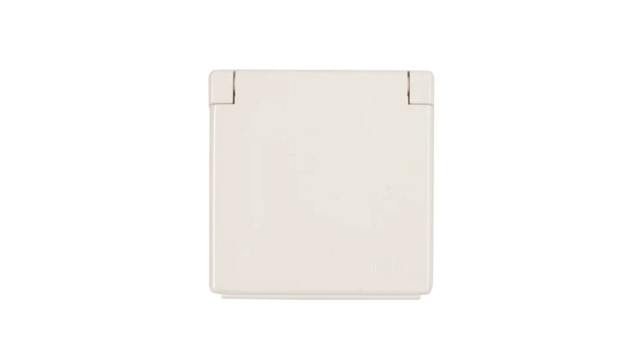 Simon 82 Pokrywa bryzgoszczelna gniazda z/u IP44 z klapką pełną biała 82068K-30