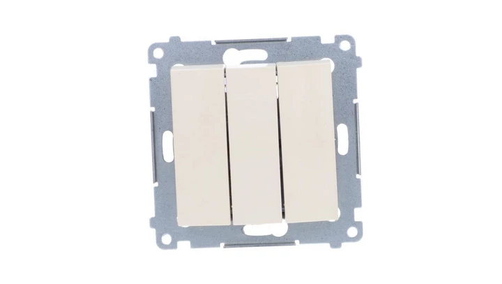 Simon 54 Łącznik potrójny, szybkozłącza, kremowy DW31.01/41