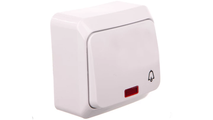 Prima Przycisk /dzwonek/ z podświetleniem biały prima WDE001015