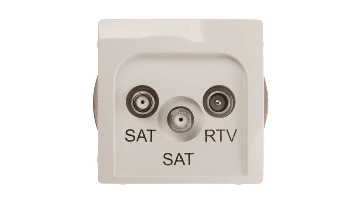 Simon Basic Gniazdo antenowe SAT/SAT/RTV końcowe białe BMZAR+SAT3.1-P2.01/11