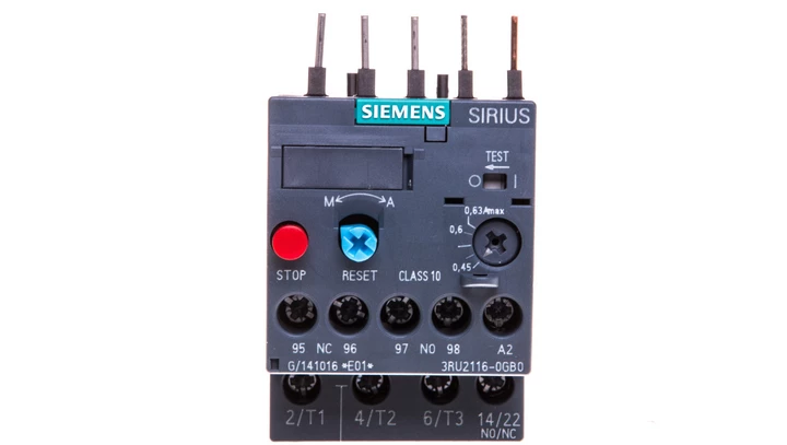 Przekaźnik termiczny 0,45-0,63A S00 3RU2116-0GB0