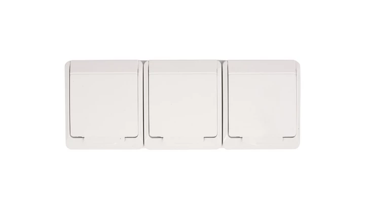 Hermes Gniazdo hermetyczne potrójne z/u 16A IP44 białe GNT 0323-02