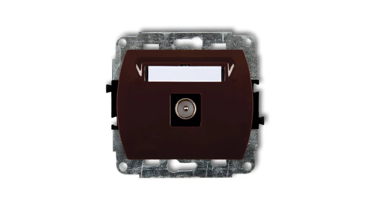 TREND Gniazdo antenowe pojedyncze TV brązowy 4GTV-1