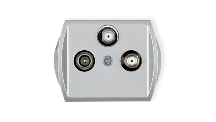 TREND Gniazdo antenowe 2 wyjścia SAT + TV srebrny 5GSN