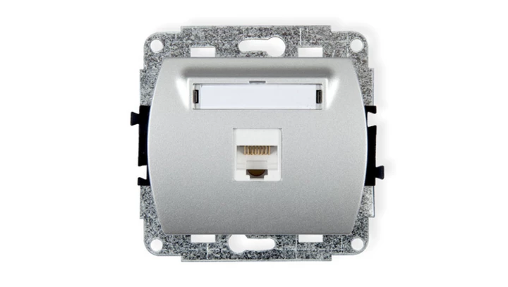 TREND Gniazda komputerowe pojedyncze 1xRJ45, kat. 5e, 8-stykowy srebrny 5GK-1
