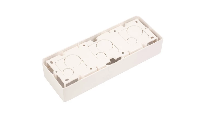 MOSAIC Puszka natynkowa pojedyncza pozioma /6-8modułów/ biała 080286