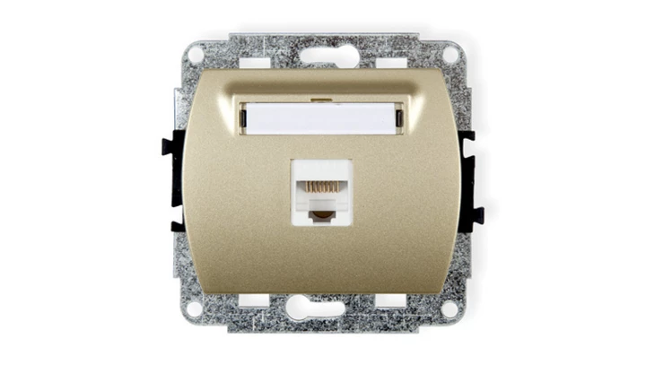 TREND Gniazda komputerowe pojedyncze 1xRJ45, kat. 5e, ekranowane, 8-stykowy złoty 6GK-1e