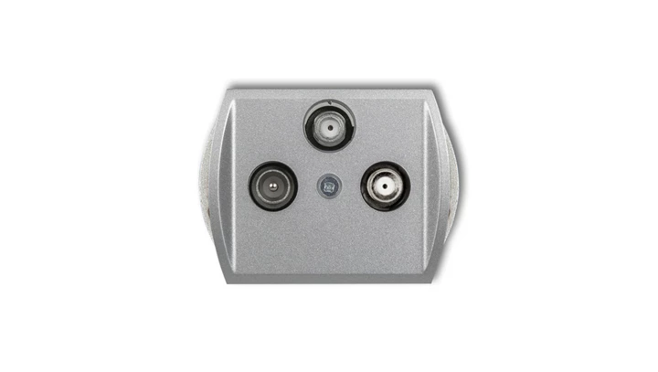 TREND Gniazdo antenowe 2 wyjścia SAT + TV srebrny metalik 7GSN