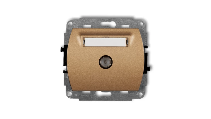 TREND Gniazdo antenowe pojedyncze TV złoty metalik 8GTV-1