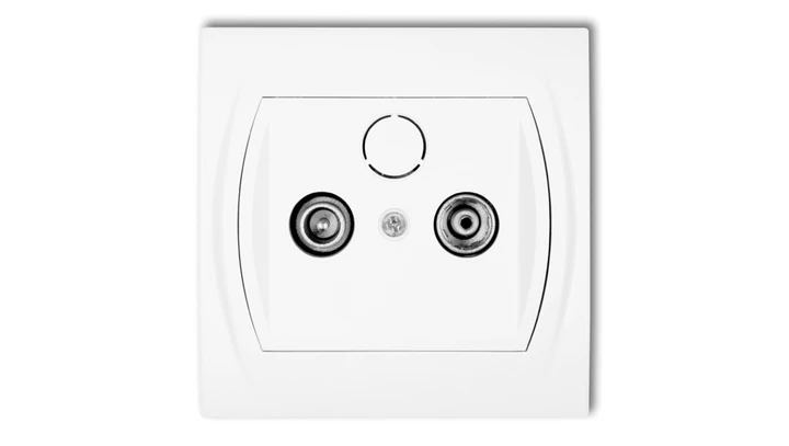 LOGO Gniazdo antenowe RTV końcowe 2dB biały LG2K