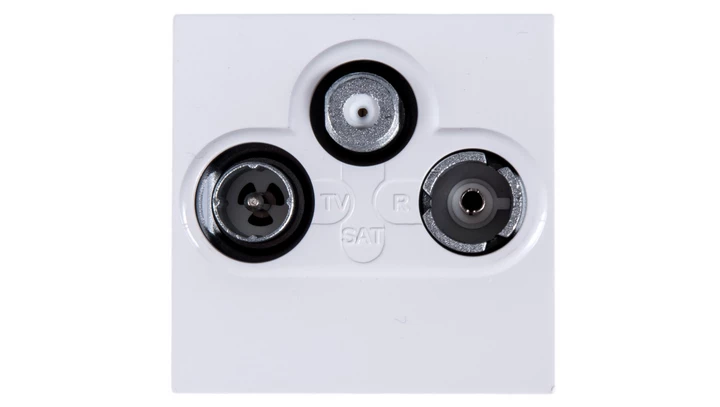 MOSAIC Gniazdo antenowe RTV/SAT gwiazda białe 078786