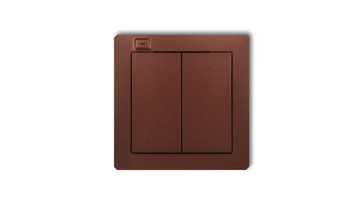 DECO Nadajnik 2-klawiszowy 4-kanałowy do systemu Exta Free brązowy metalik 9DEF-2
