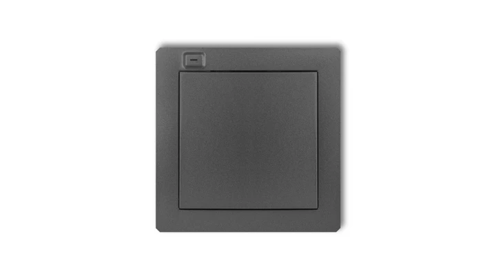 DECO Nadajnik 1-klawiszowy 2-kanałowy z czujnikiem temperatury do systemu Exta Life grafitowy 11DEL-1