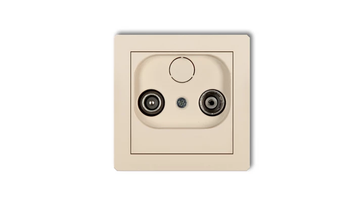 DECO Gniazdo antenowe RTV końcowe 2dB beżowy 1DG2K